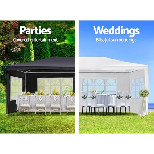 10'X30' Outdoor Party Tent Gazebo with 8 Removable Sidewalls, Large Wedding/Event Canopy Marquee Featuring Windows