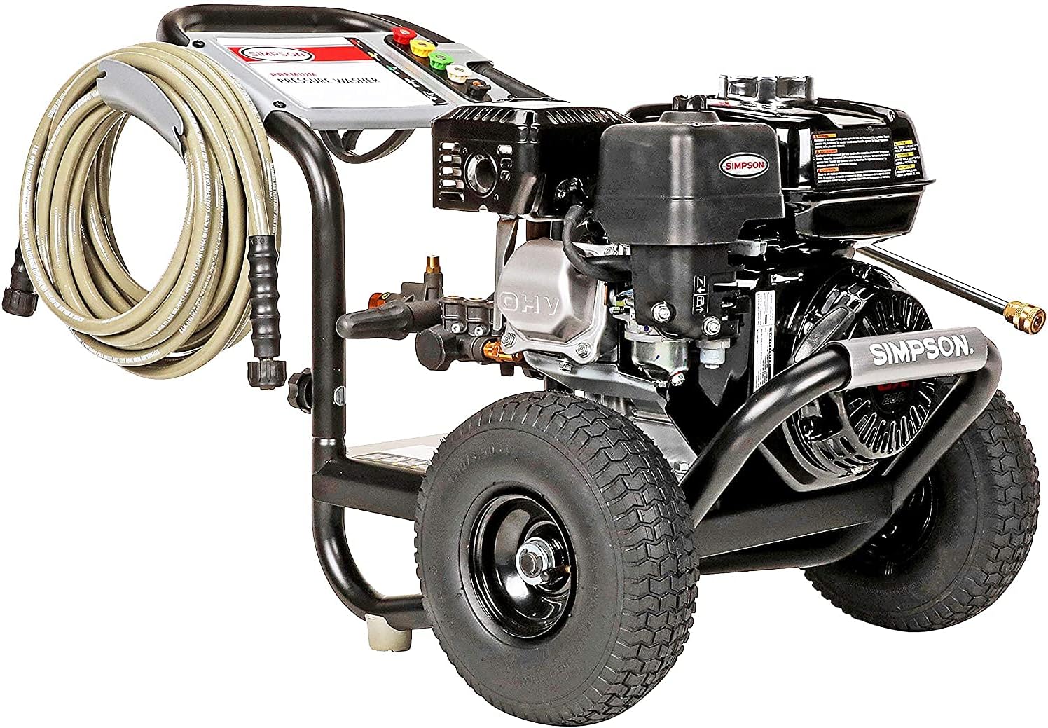 SIMPSON Cleaning PS3228 PowerShot Gas Pressure Washer Powered by Honda GX200, 3300 PSI at 2.5 GPM, Black