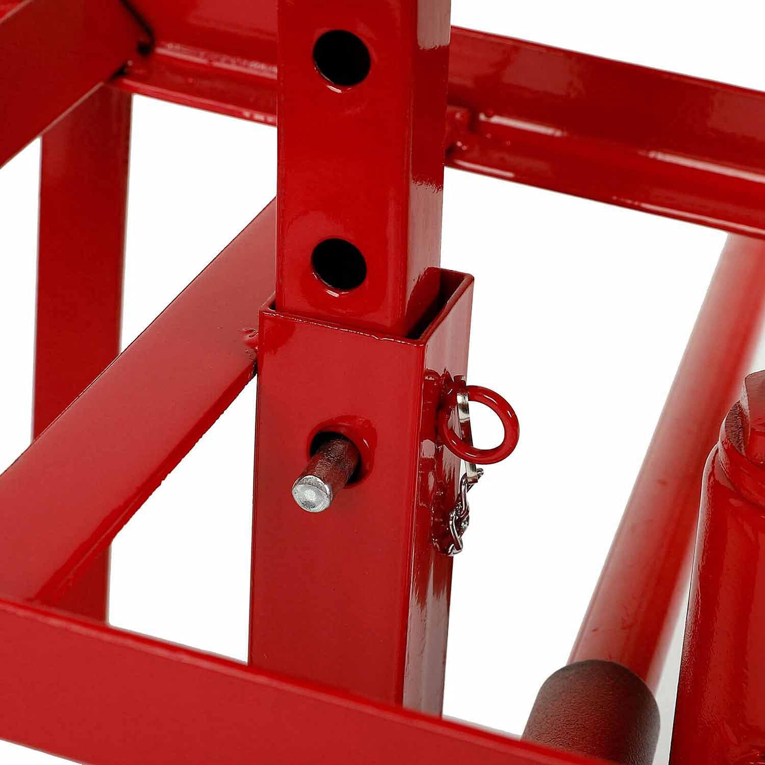 TYFYB 1 Pack Red 5000lbs Capacity Low Profile Car Lift Service Ramps Truck Trailer Garage Automotive Hydraulic Lift Repair Frame Lift Height