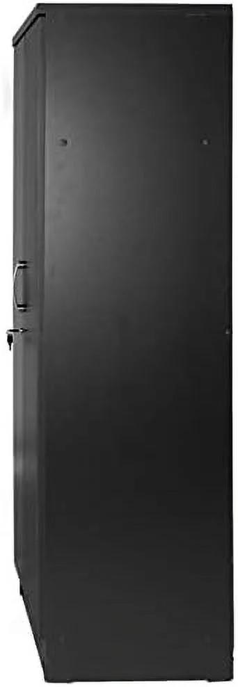 Modern Wood Two Door Armoire Wardrobe Cabinet In Black