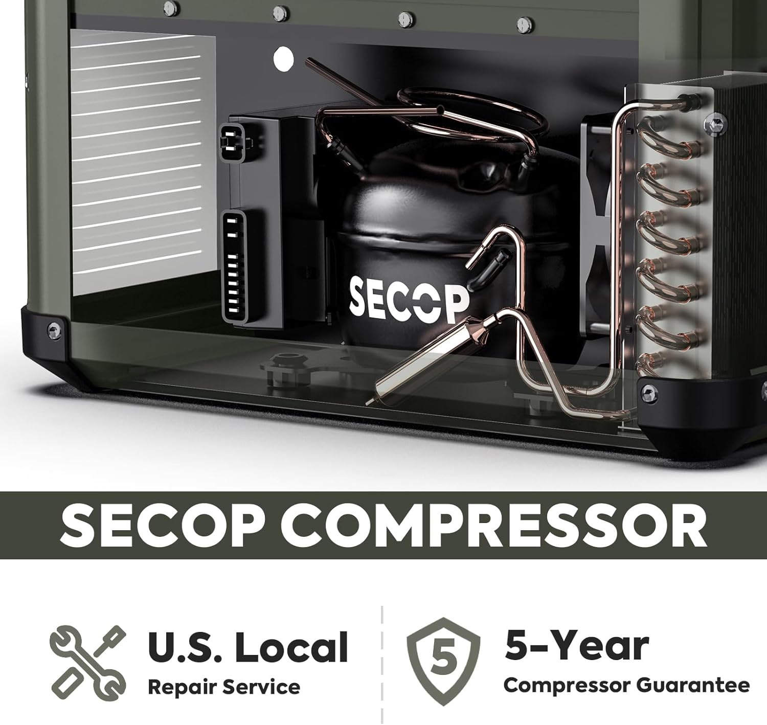 ICECO VL75ProD Portable Refrigerator, Dual Zone 12 Volt Car Fridge Freezer with SECOP Compressor, 78Qt 12V Portable Freezer with AC/DC, 0掳F to 50掳F