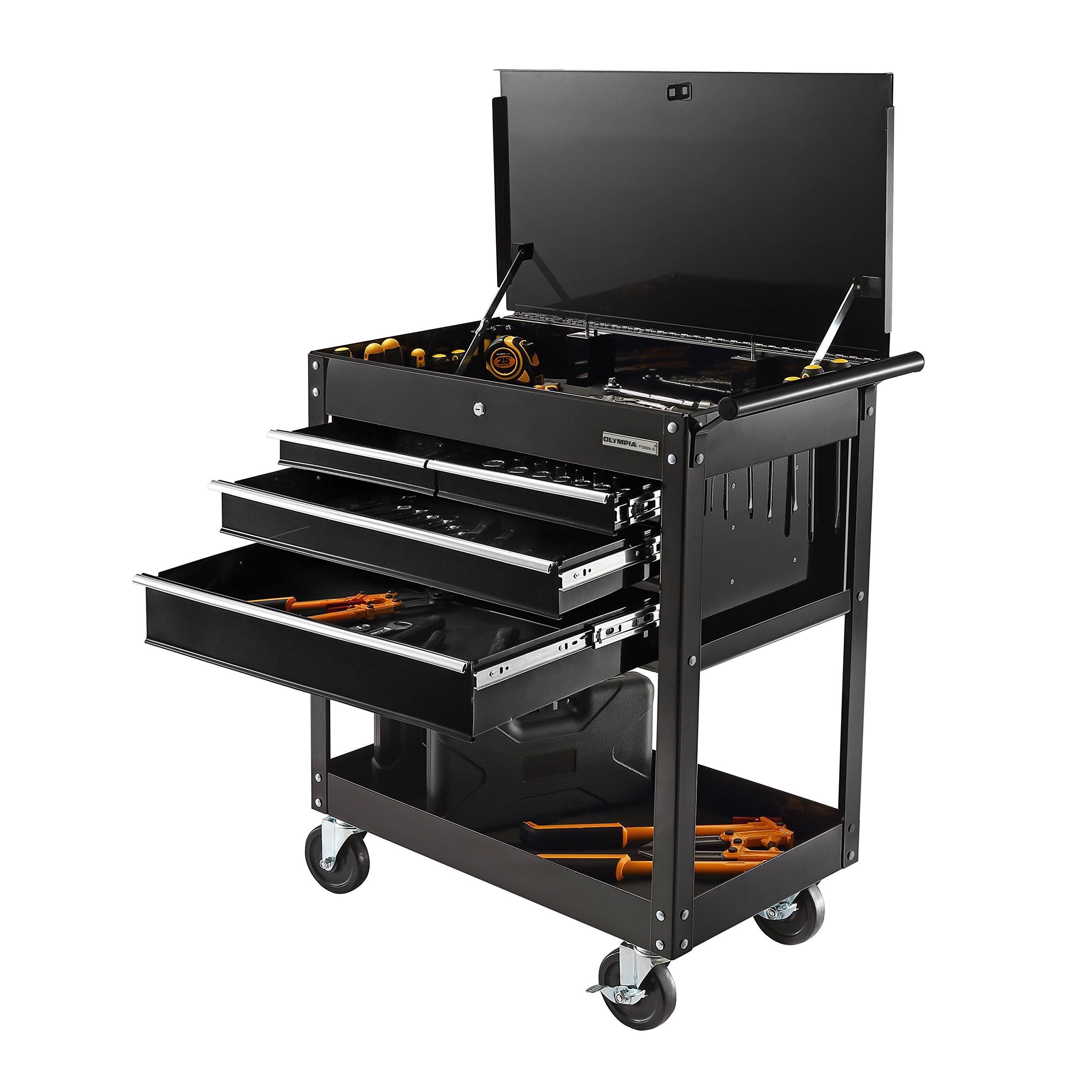 Olympia 84-956 26 in. 4-Drawer Roller Cabinet Tool Chest in Black