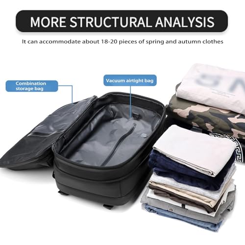 Vacuum Backpack Travel Commercial, Water Resistant, Anti Theft Backpack with Vacuum Seal