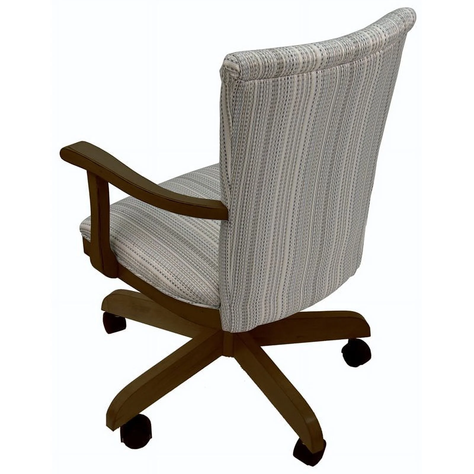 Swivel Wood Dining Caster Chair 400 on Wheels in Natural Fun - Walnut