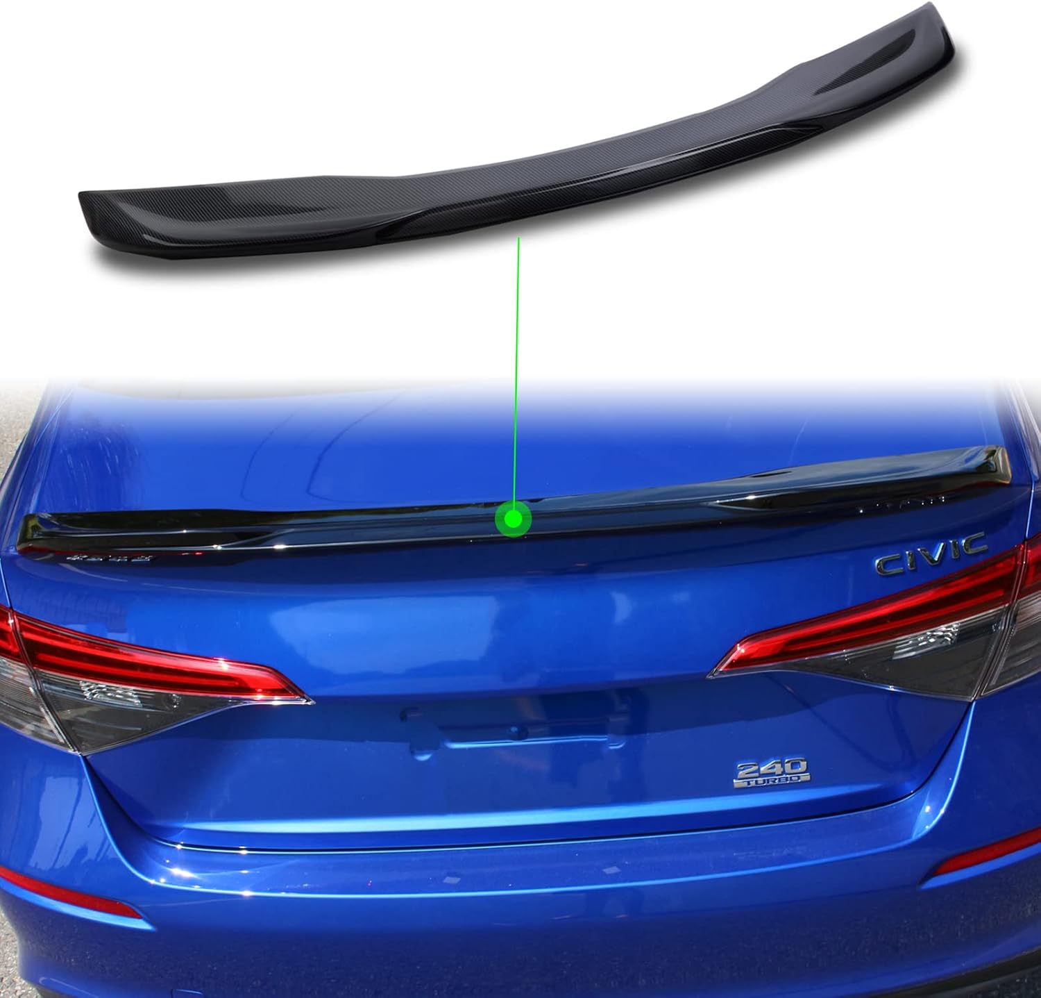 DOLKSN 2022 11th Honda Civic Sedan Rear Spoiler for 11th Honda Civic Sedan Tail Wing Rear Trunk Lid Spoiler Wing Exterior Accessories Factory Outlet