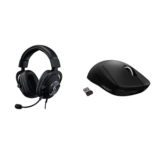 Logitech G Pro X Wired Gaming Headset: Blue VO!CE Detachable Boom Mic, DTS 7.1, 50 mm Drivers, USB/3.5mm Aux, Spare Memory Foam Ear Pads