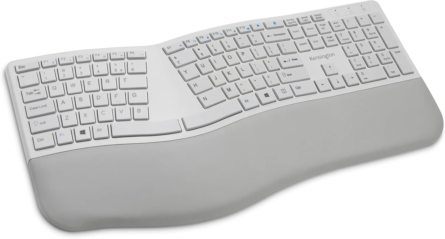 Kensington Pro Fit Ergonomic Wireless Keyboard - Black (K75401US) Pack of 2