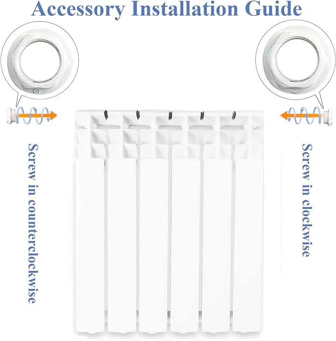 AB Wall-mounted Radiator Heater, Aluminum Hot Water Radiator (6-12 Panels)