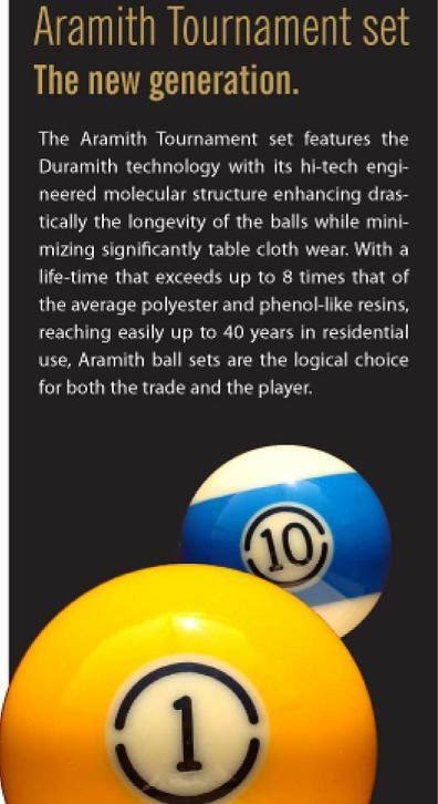 Aramith Tournament Belgian Billiard Balls - No Case AR1141