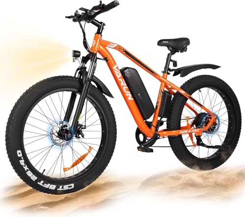 VARUN E Bikes for Men - Peak 750W Ebikes for Adults - Fat Tire Electric Bike Up to 25MPH 60+ Miles with 48V 13AH Removable Battery