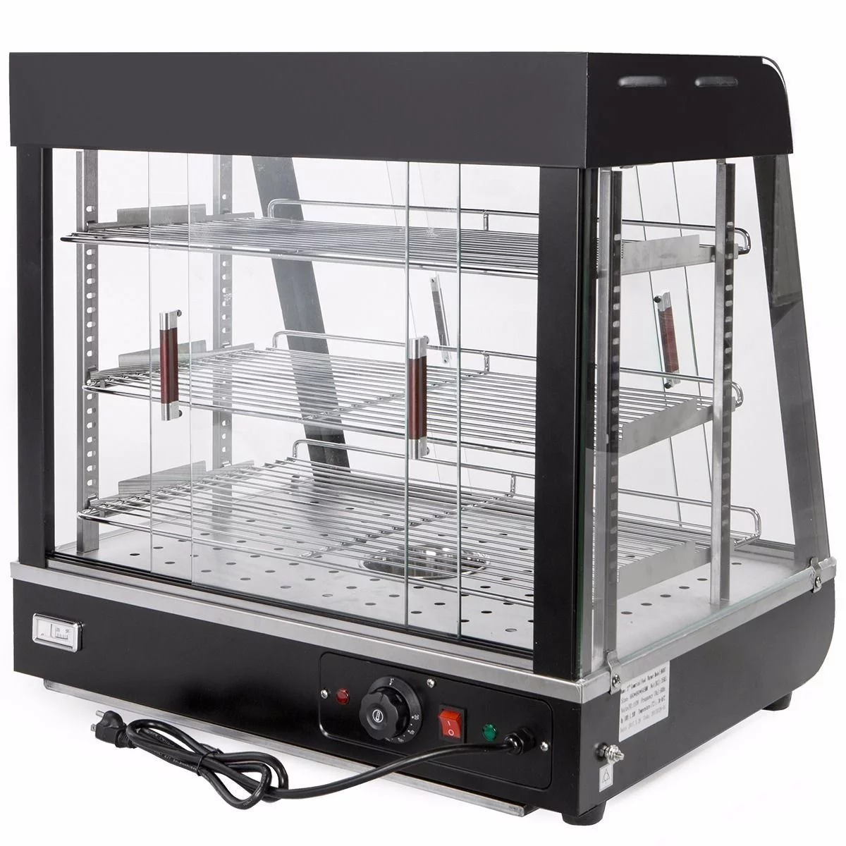 27" Commercial Food Heating Display Warmer Cabinet Show Case Food Warm Countertop Pizza