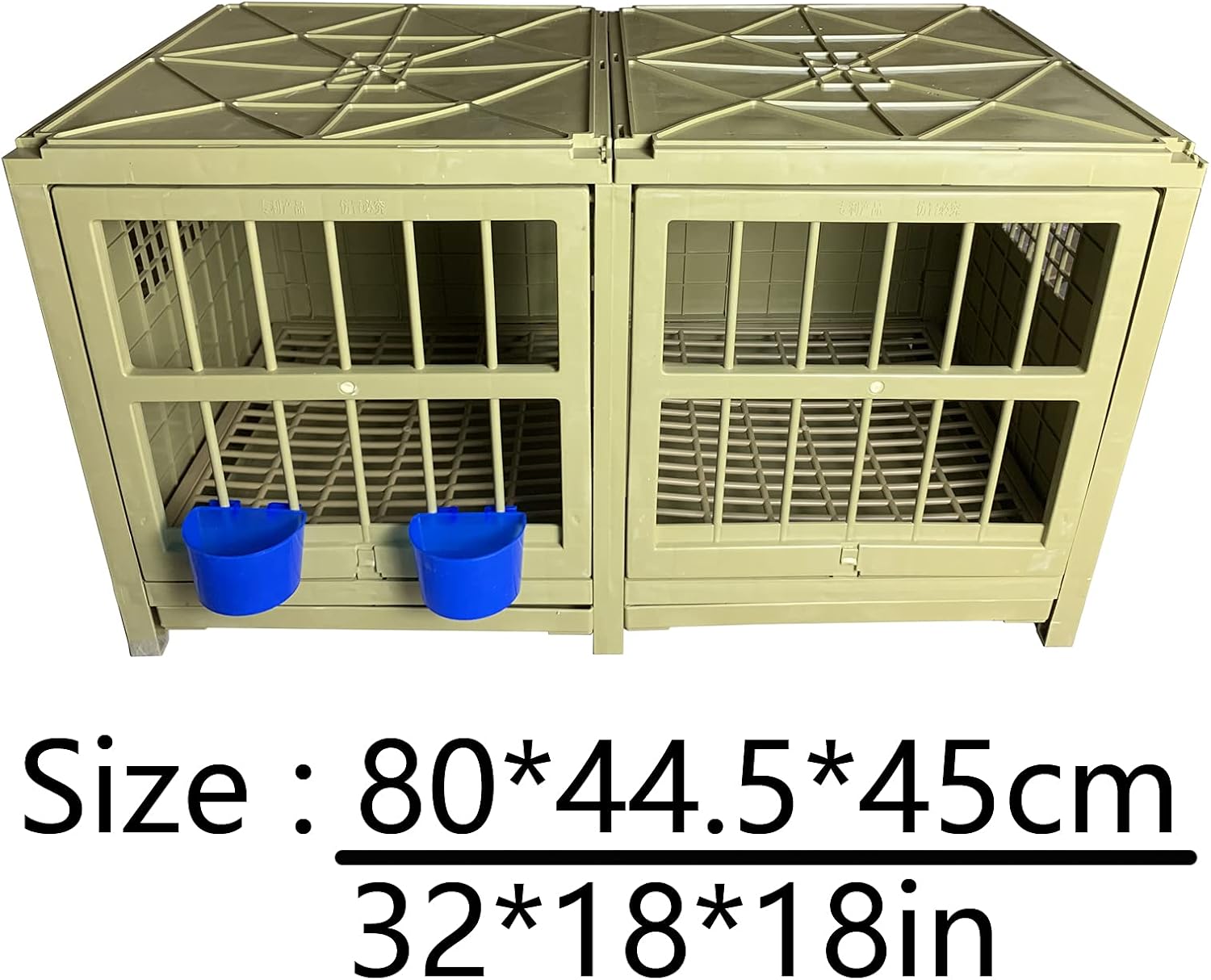 SRRPS PIGEON Pigeon Cage Plastic Pigeon Pairing Cage Bird Cage Pigeon Nest Box Carrier Combination Package Nest Solid Nest Rest and Pairing 32in