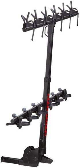 YAKIMA, Hangover Vertical Hitch Rack for Suspension Fork Bikes, 6 Bike