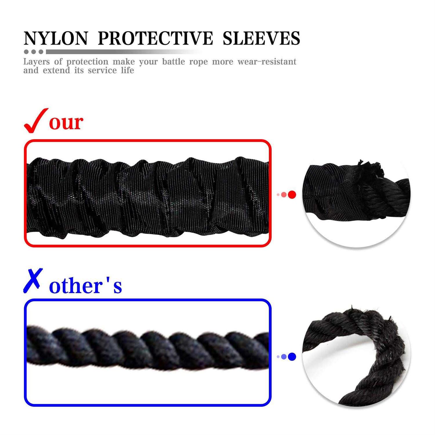Battle Rope 30FT Battle Ropes for Exercise Workout Rope Exercise R - Sports Supplies Online Store