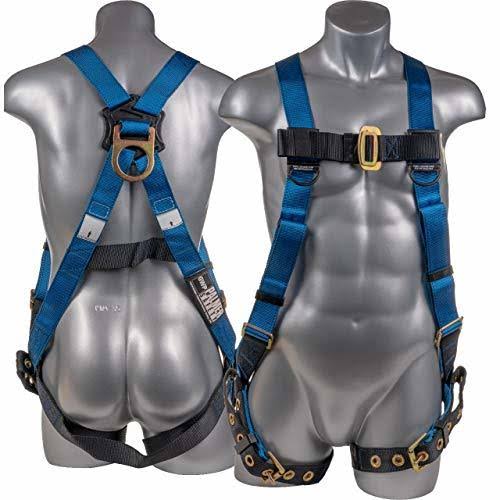 ATERET Fall Protection Roofing Bucket Kit I Full-Body Harness, 50& Vertical Rope u0026 Anchor Set I Construction Fall Arrest Kit