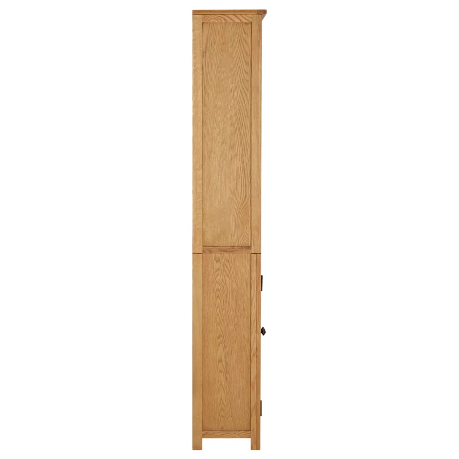 Dcenta Bookcase with 2 Wooden Doors Cabinet and Storage Shelves Oak Wood Book Display Cabinet Organizer for Living Room, Bedroom