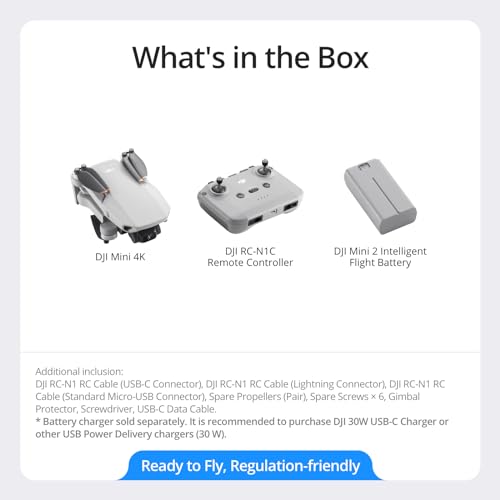 DJI Mini 4K Fly More Combo, Drone with 4K UHD Camera for Adults, Under 249 g, 3-Axis Gimbal Stabilization, 10km Video Transmission, Auto Return
