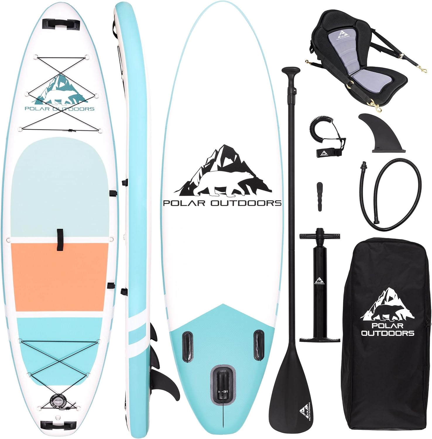 Roc Inflatable Stand Up Paddle Boards with Premium SUP Paddle Board Accessories, Wide Stable Design, Non-Slip Comfort Deck for Youth & Adults