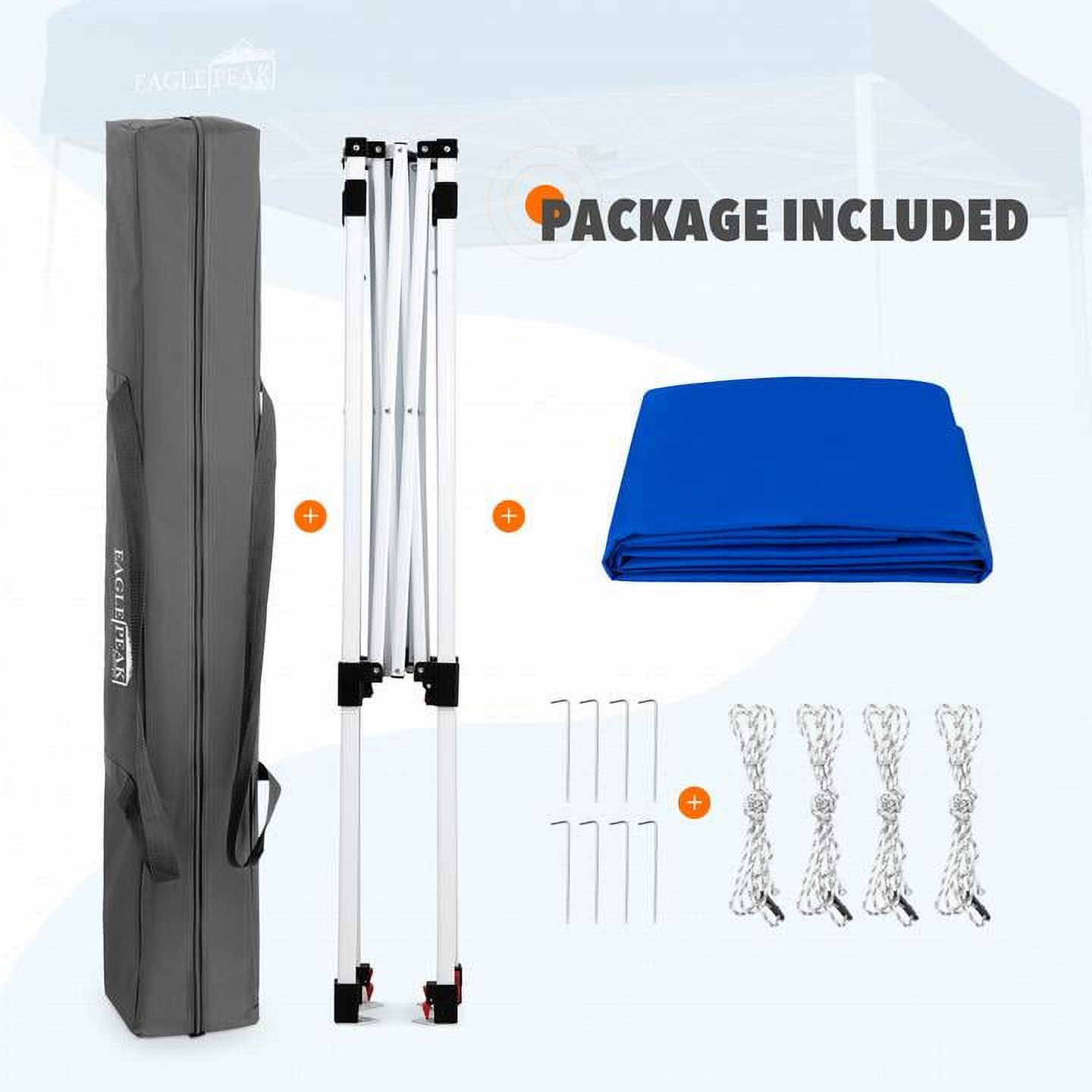 EAGLE PEAK 5x5ft Pop Up Canopy Tent Instant Outdoor Canopy Easy Set-up Straight Leg Folding Shelter