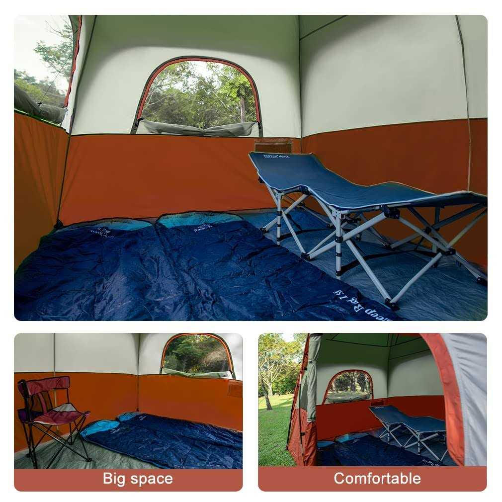CAMPROS Cp Tent-6-Person-Camping-Tents Waterproof Windproof Family Tent with Top Rainfly - Sports Supplies Online Store