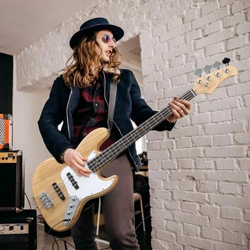 Ktaxon Electric Bass Guitar with 20Watt Amplifier, 4 String Right Handed Jazz Bass Kit for Beginner & Professionals W/a Bag, Shoulder Strap