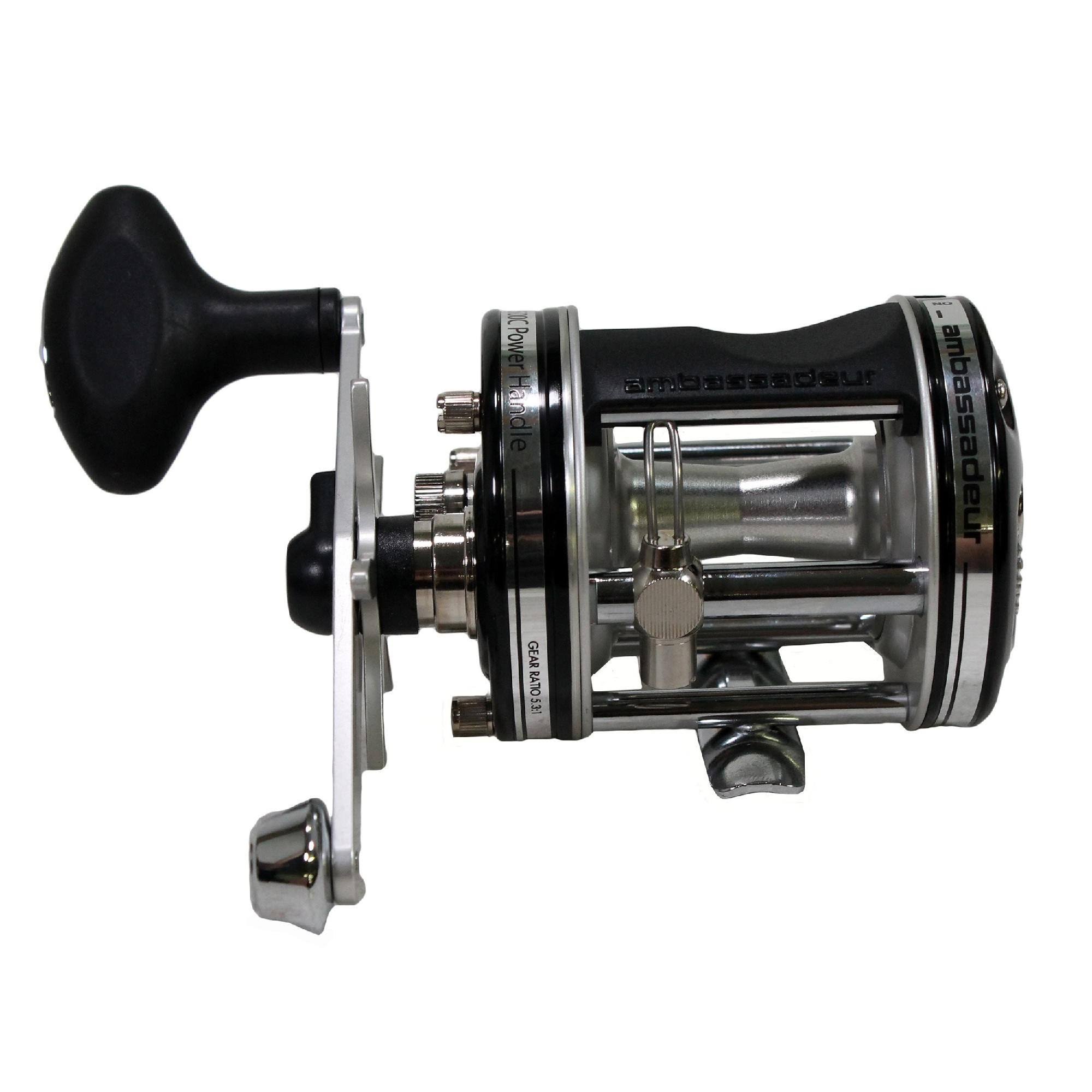 Abu Garcia - 6500C Power Handle Multiplier Reel, 5.3:1 Gear Ratio, 200m Line Capacity, RH