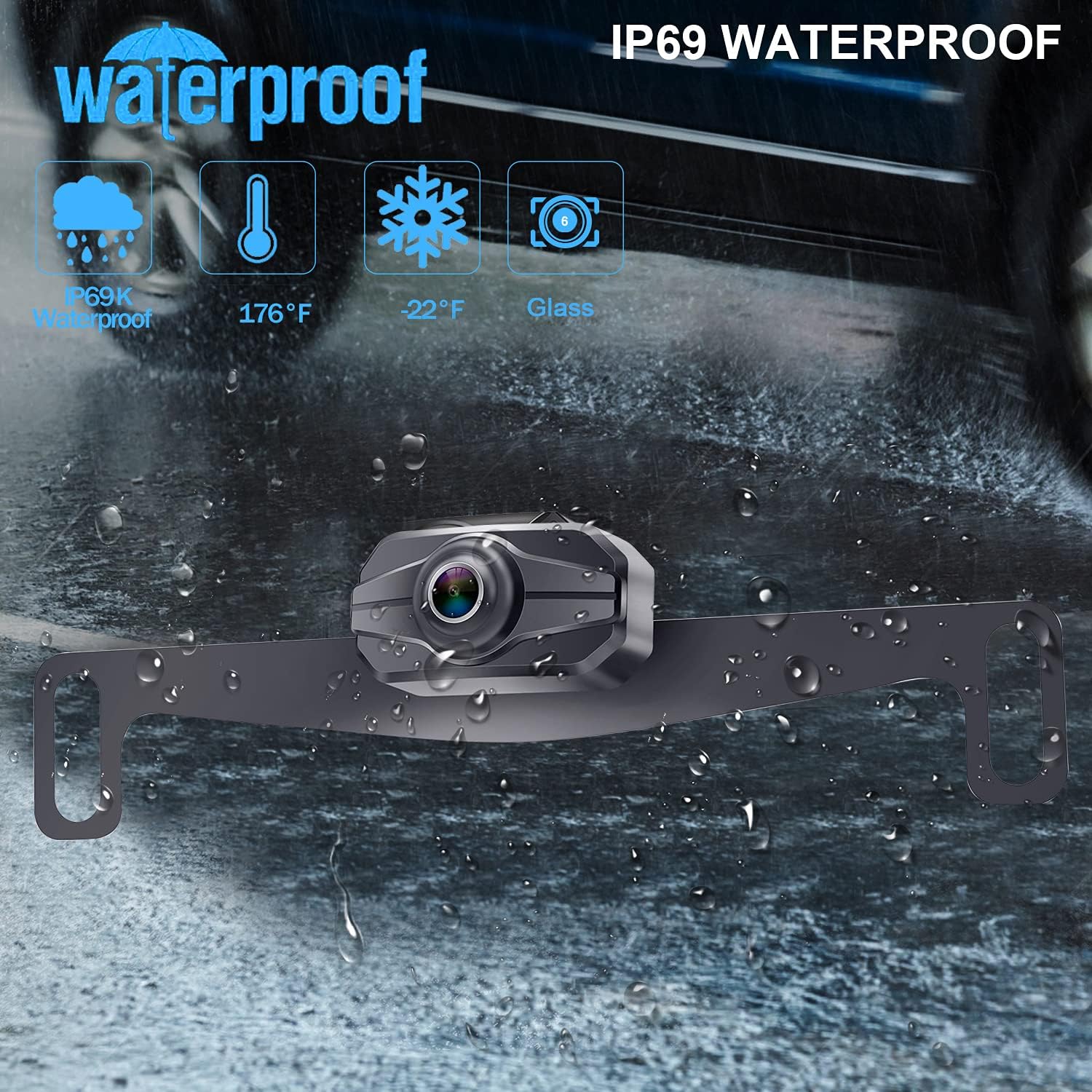 Wireless Backup Camera HD 1080P with 5“ Monitor Hitch Rear View Camera for Trucks,Camper,Car
