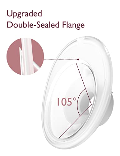 Momcozy M5 Hands-Free Wearable Breast Pump, Double-Sealed Flange for Baby-Like Comfort, 3 Modes & 9 Suction Levels, Portable Electric Pump – 24mm