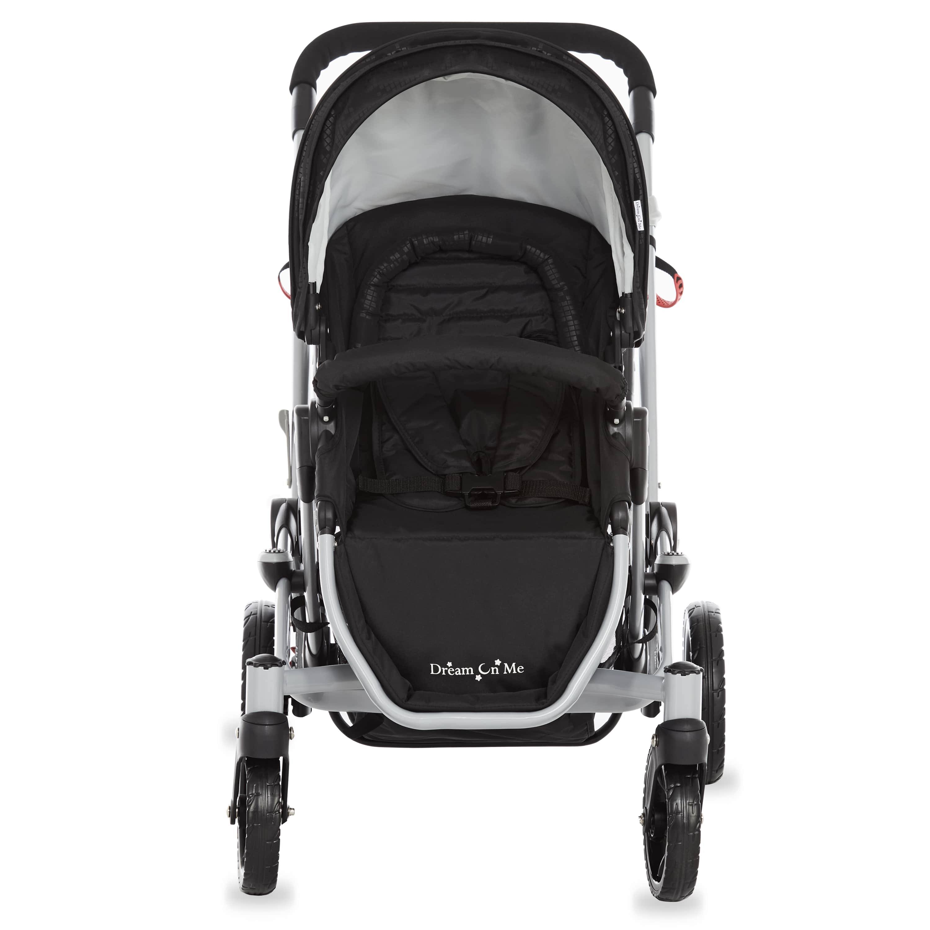 Dream on Me Track Tandem Stroller - Face to Face Edition Black