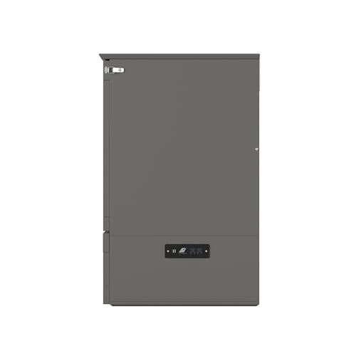 AFI Southampton Queen Murphy Bed Chest with Mattress, Storage, and Built-in Charger in Grey