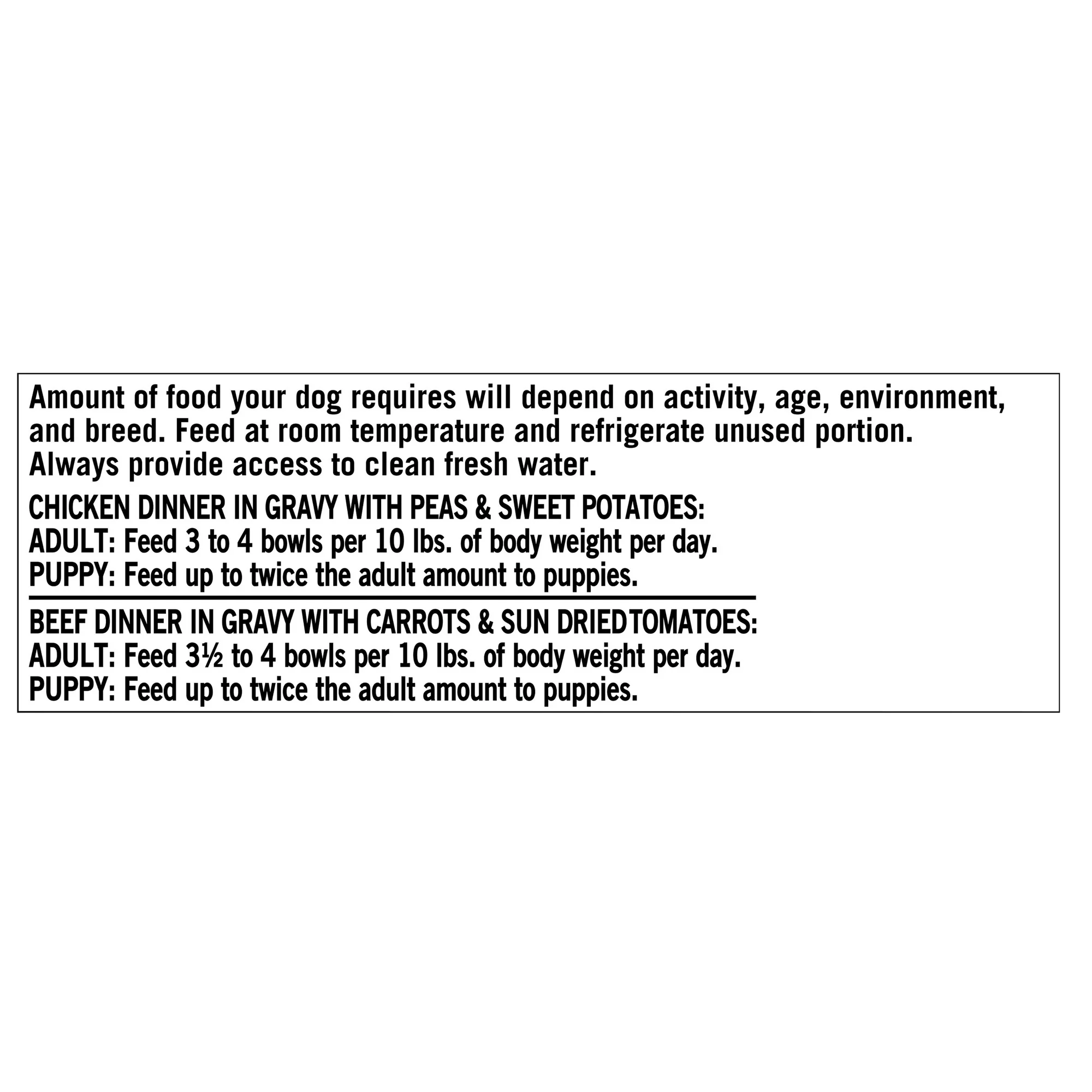 (24 pack) Pure Balance Grain Free Chicken Dinner in Gravy &amp; Beef Dinner in Gravy Wet Dog Food Variety Pack, 3.5 oz, 12 Count