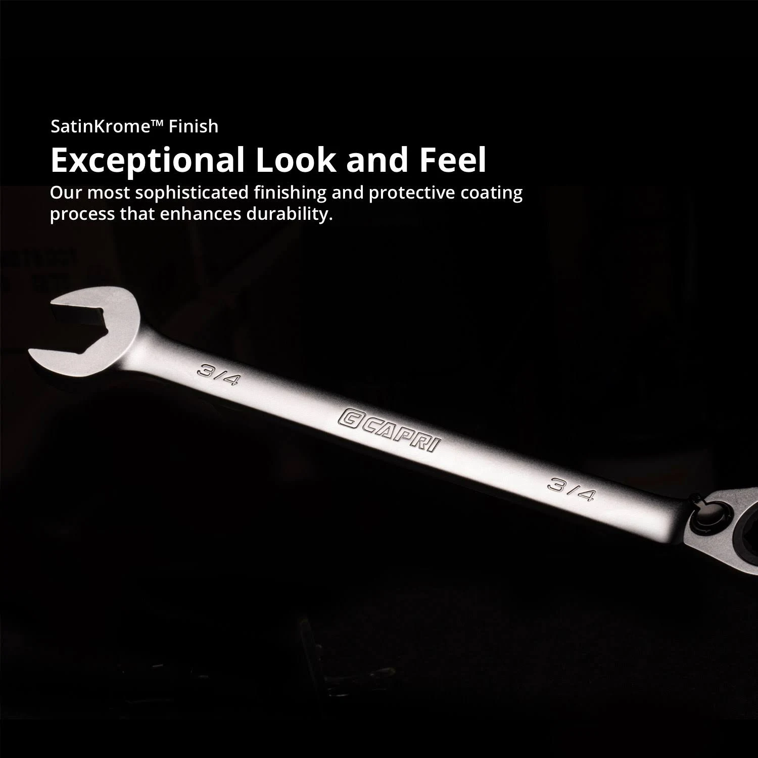 Capri Tools 6-Point Reversible Ratcheting Combination Wrench Set, Long Pattern, 8 to 19 mm, Metric, 12-Piece in A Convenient Wre