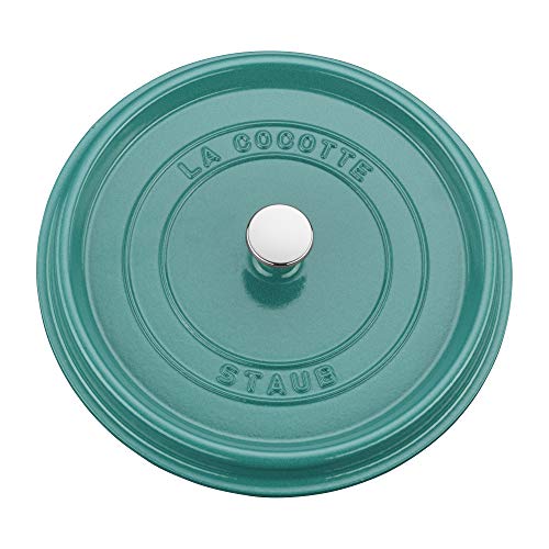 STAUB Cast Iron Dutch Oven 5.5-qt Round Cocotte, Made in France, Serves 5-6, Black Matte