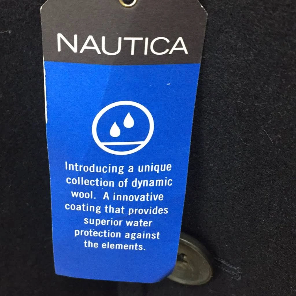 Nautica Mens Medium Double Breast Peacoat Wool Blend M, Men&s, Blue
