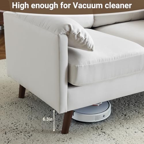 Karl home Mini Loveseat Sofa Couch, 48.8" Small Loveseat with Suede Nap Upholstery for Living Room, Comfy Seating Love Seat for Small Space