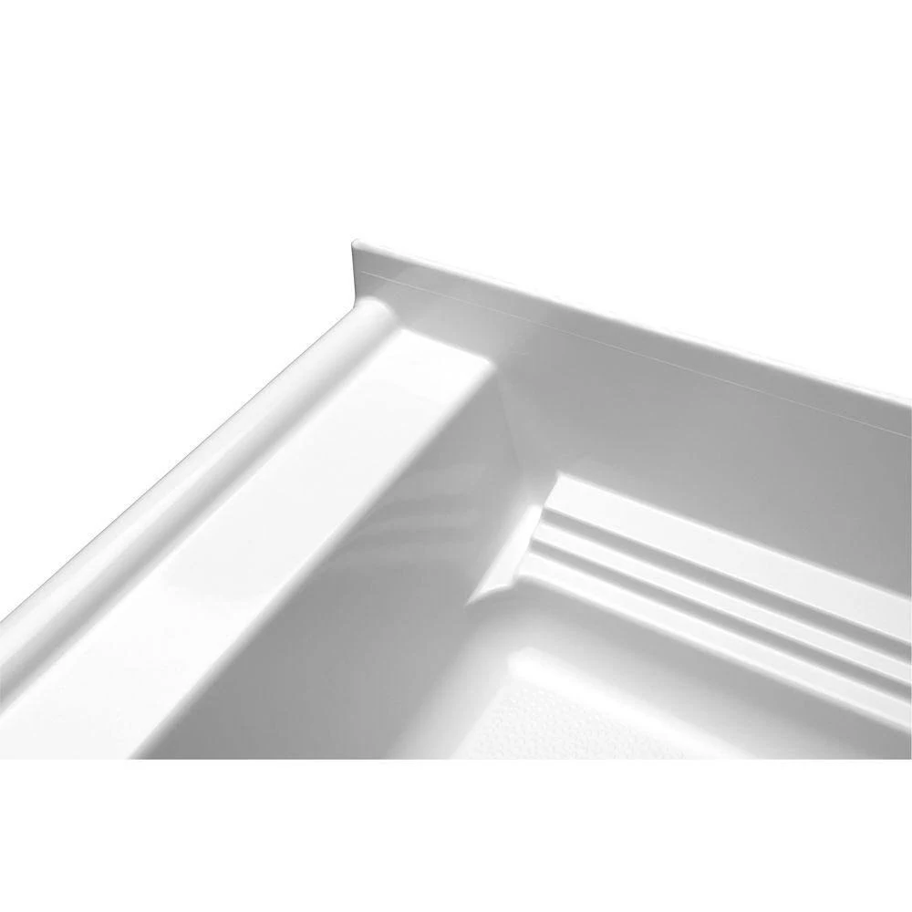 Aquatic A2 32 in. x 32 in. Single Threshold Center Drain Shower Base in White