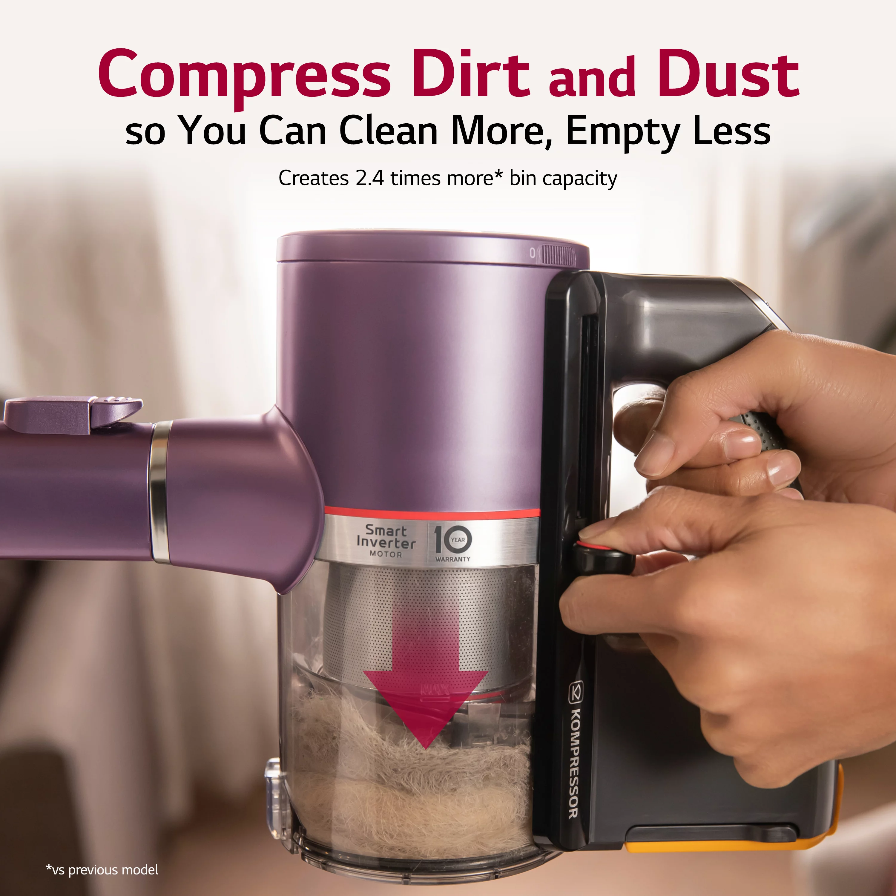 LG Cord Zero A9 Kompressor Cordless Stick Vacuum - A927KVMS