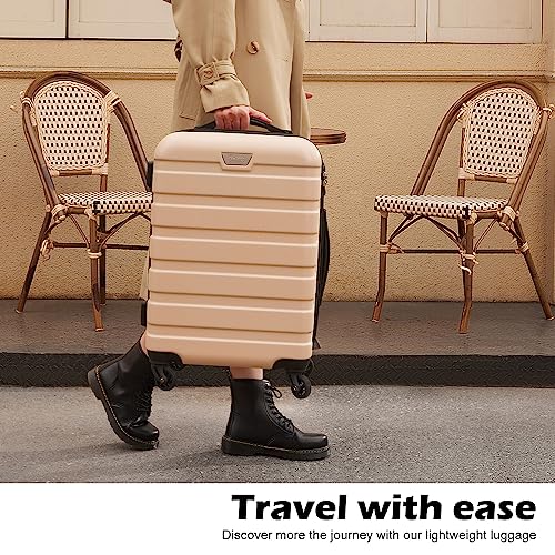 Coolife Luggage 4 Piece Set Suitcase Spinner Hardshell Lightweight TSA Lock