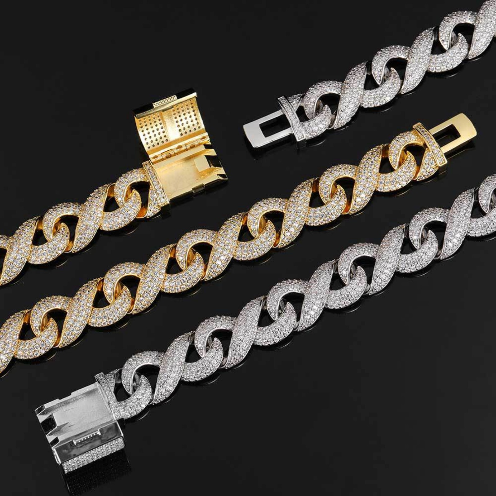 Solid Thick Miami Cuban Link Chain for Men, Sparkling Big Hip Hop Men Cuban Link Chain, Width 15mm Iced Out Cuban Link Necklace, 16-24 Inch