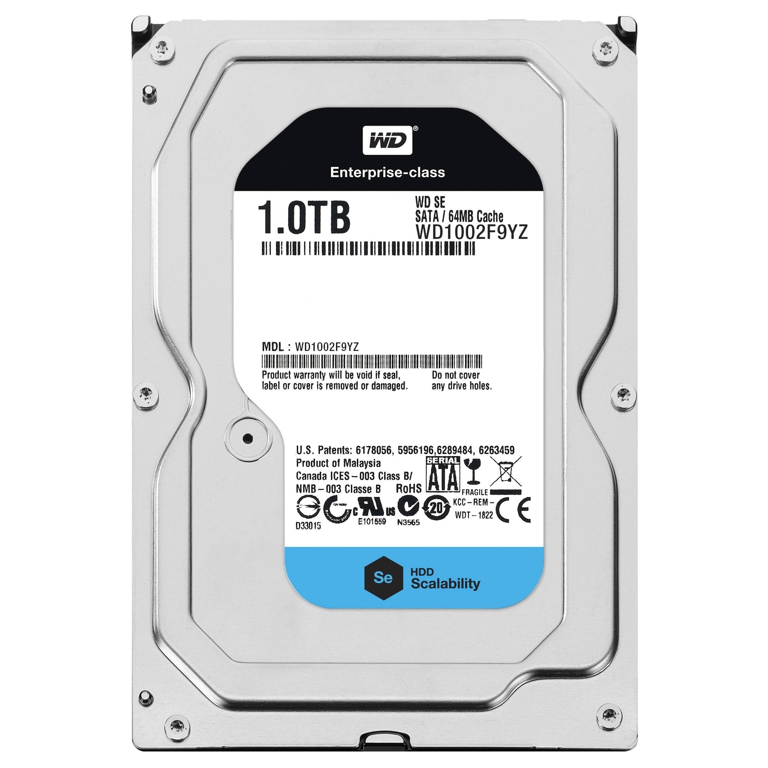 WD SE WD1002F9YZ 1 TB 3.5x22 Internal Hard Drive - SATA