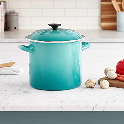 Le Creuset Enamel on Steel Stockpot, 10 qt., Olive