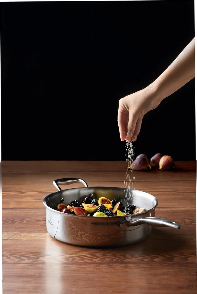 Heritage Steel Enhanced 5-ply Stainless Saute Pan with Lid
