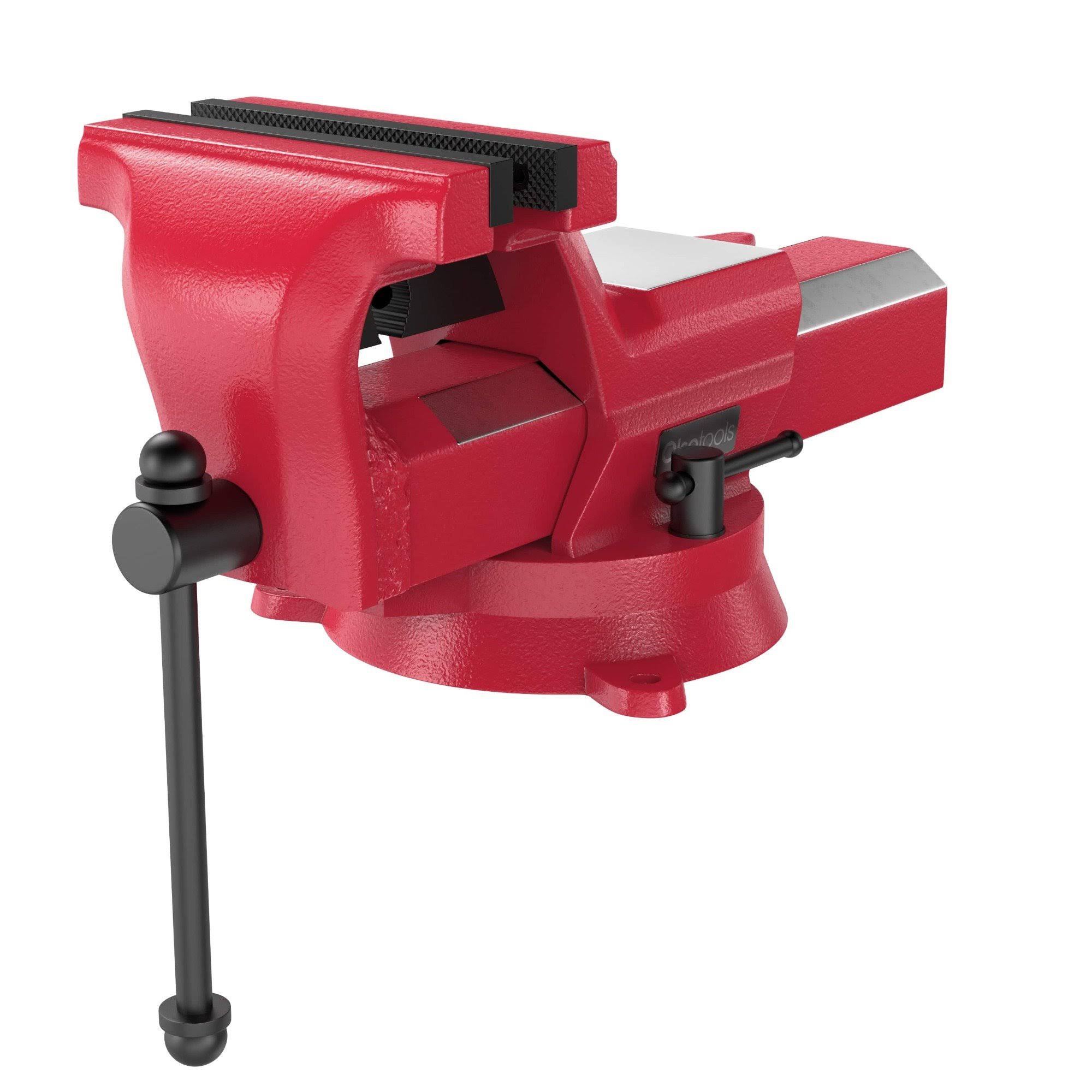 Olsa Tools 4 inch Bench Vise | 360° Swivel Base | 5,500 lb Clamping Force | for