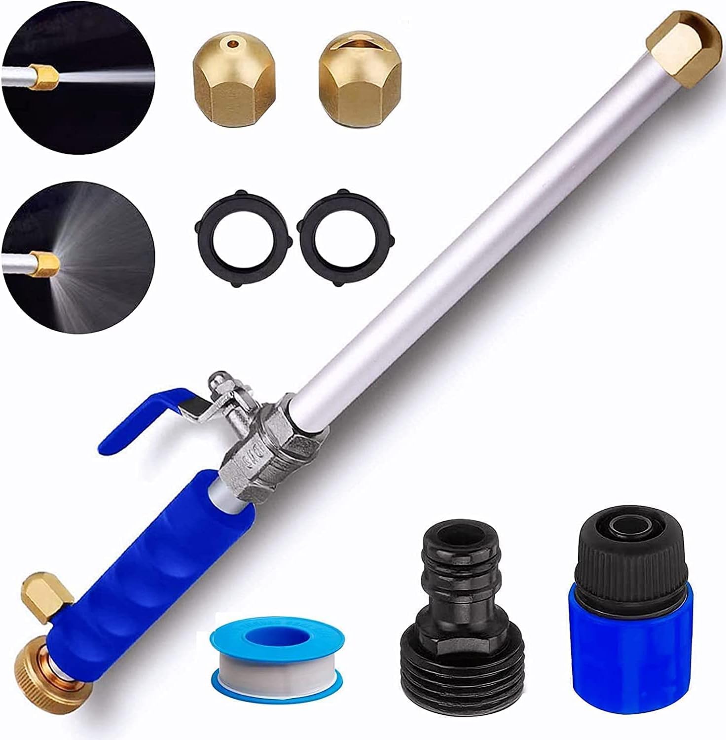 CONGDAREN Hydro Jet High Pressure Power Washer Wand for Garden Hose and Car Pet Ground Washing