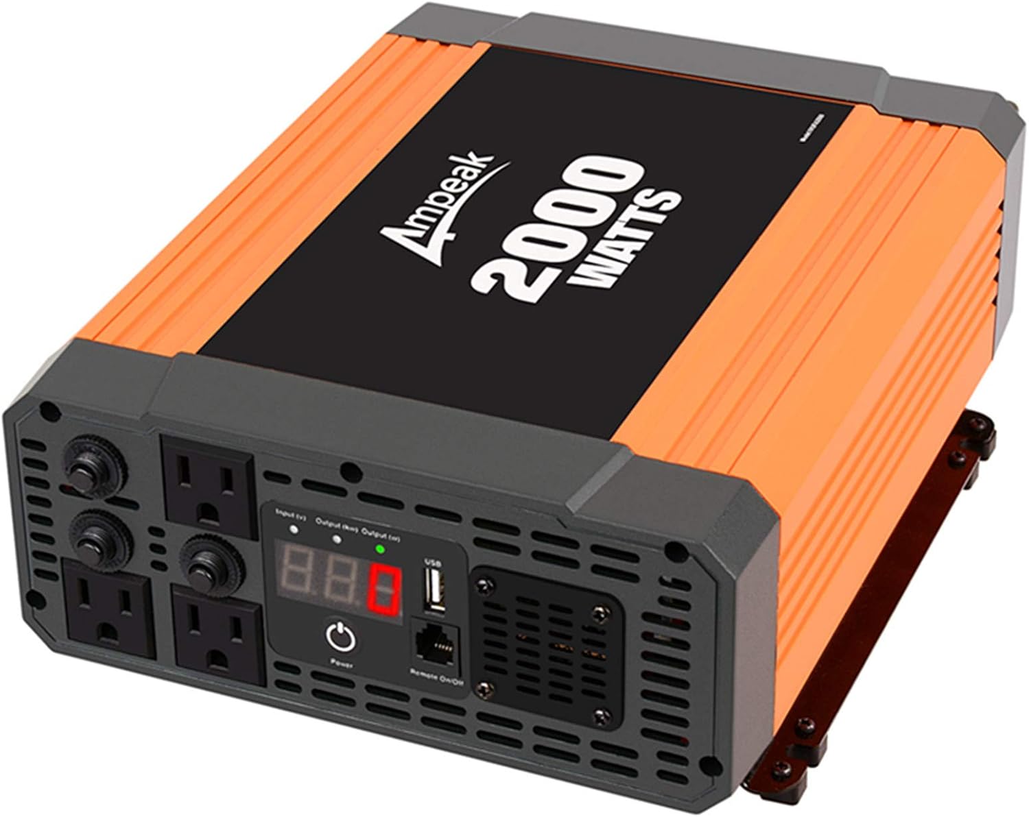 Ampeak 2000W Inverter 12V to 110V Power Inverter Digital LCD Display 3AC Outlets 2.1A USB Safe Car Inverter ETL Certified