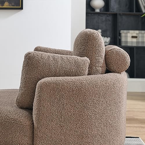 51.5-Inch Oversized Swivel Accent Barrel Chair with Storage Ottoman ,Button Decor and 4 Pillows