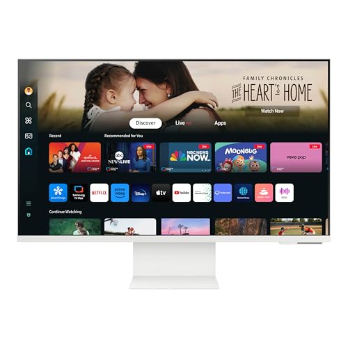 SAMSUNG 32-Inch M8 (M80D) Series 4K UHD Smart Monitor with Streaming TV, Speakers, HDR10+, AI Upscaling, USB-C, Ergonomic Stand, SlimFit Camera