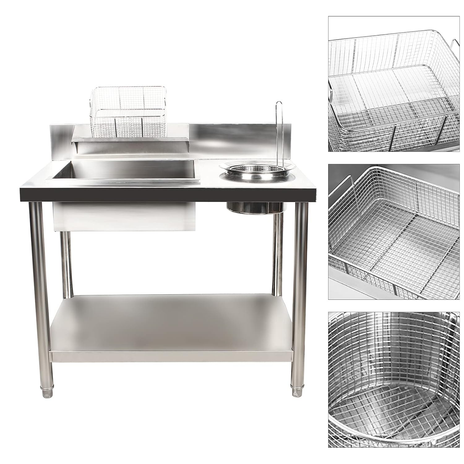 CNCEST Fried chicken breading station, Breading Table Fried chicken FishFood Prep Station