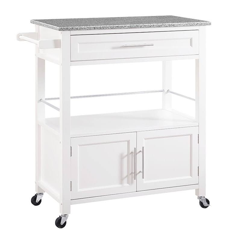 Madison Kitchen Cart with Granite Top-white (PCR1609)
