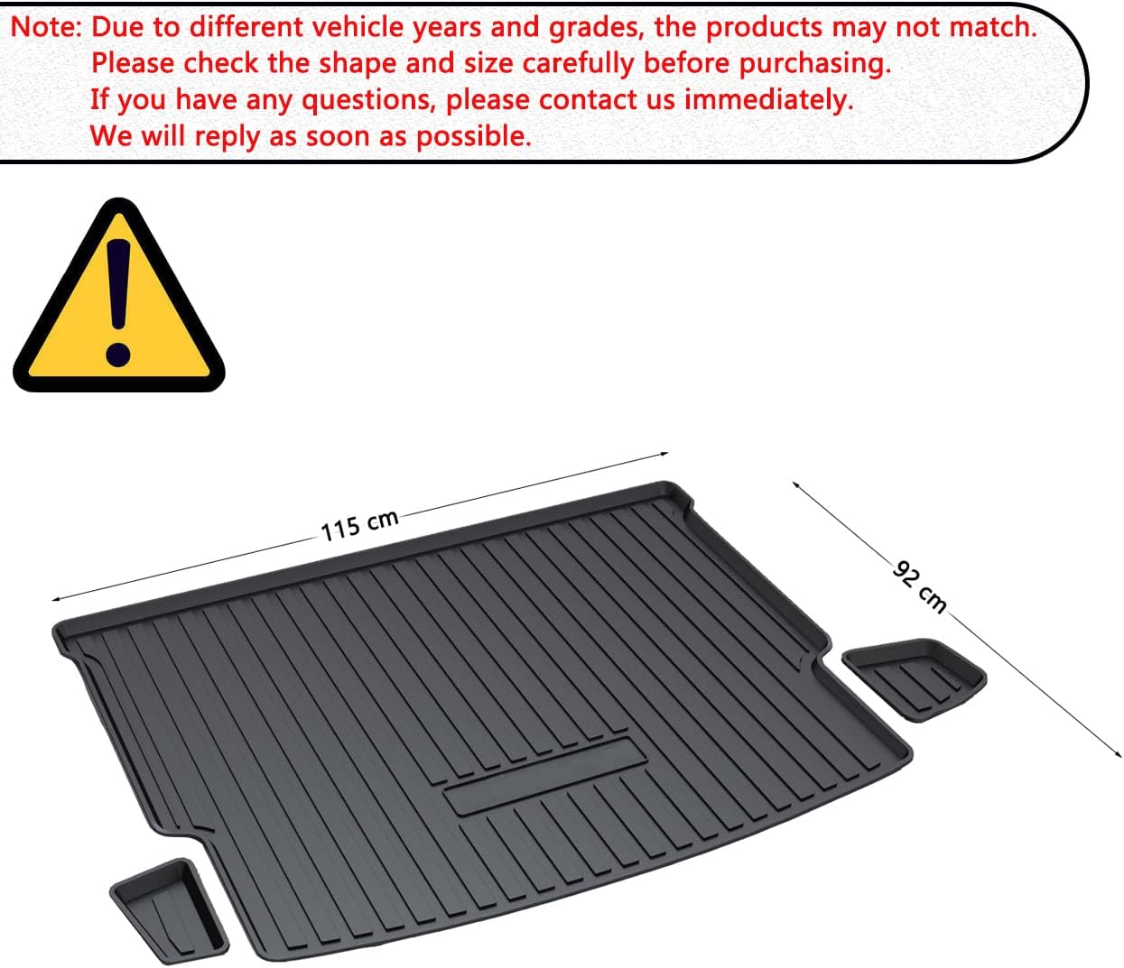 Rogue Cargo Liner - All Weather Protector Rear Trunk Tray Cargo Mat Compatible with 2021-2023 Rogue Non Sport Models